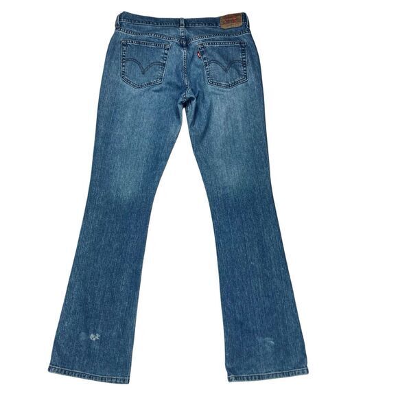 Levi's 515 Jeans Womens 12 Blue Neuveau Boot Cut Stretchy Western Cowgirl Denim - Picture 5 of 14